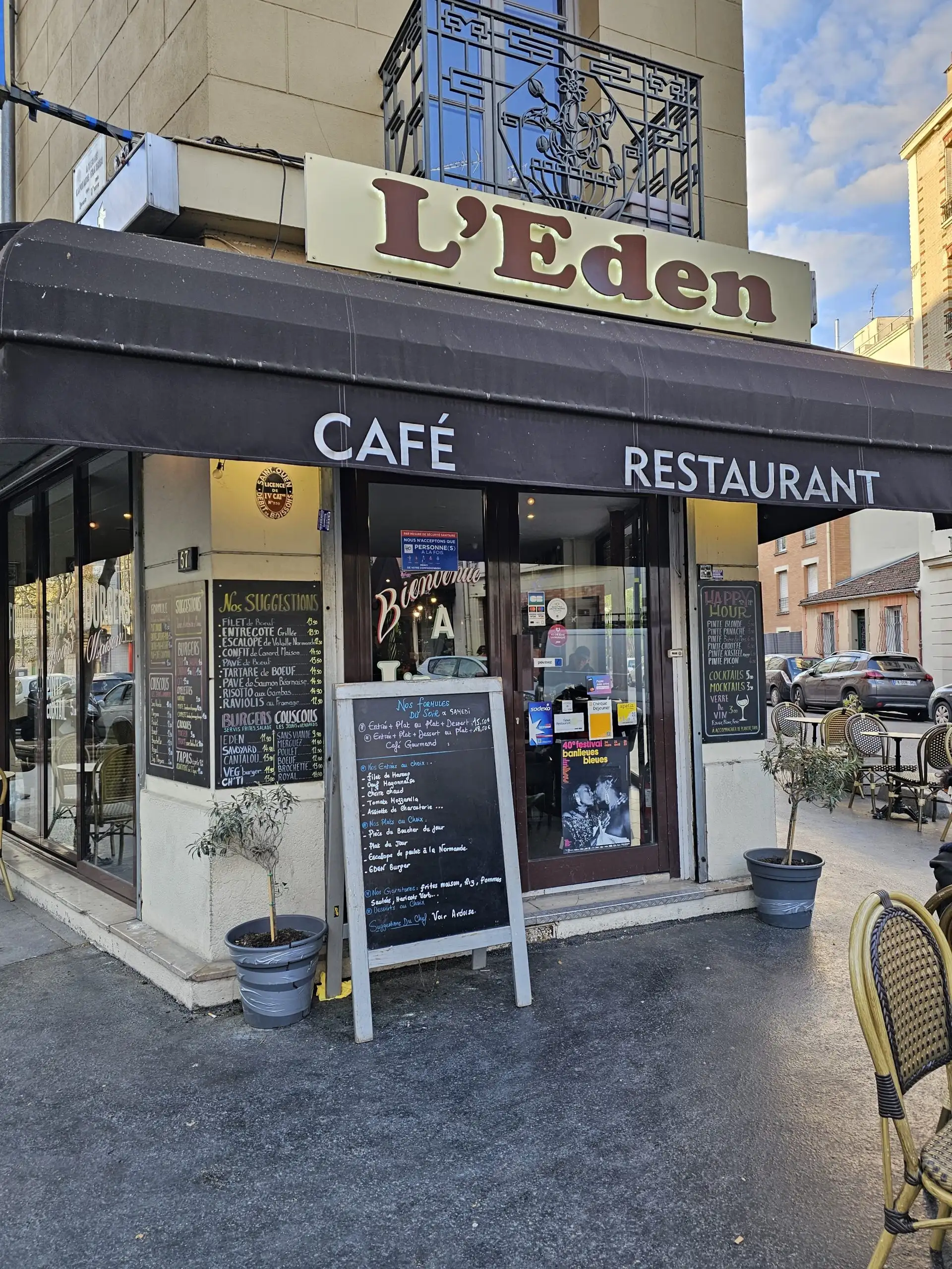 Restaurant l'Eden. à Saint-Ouen-sur-Seine