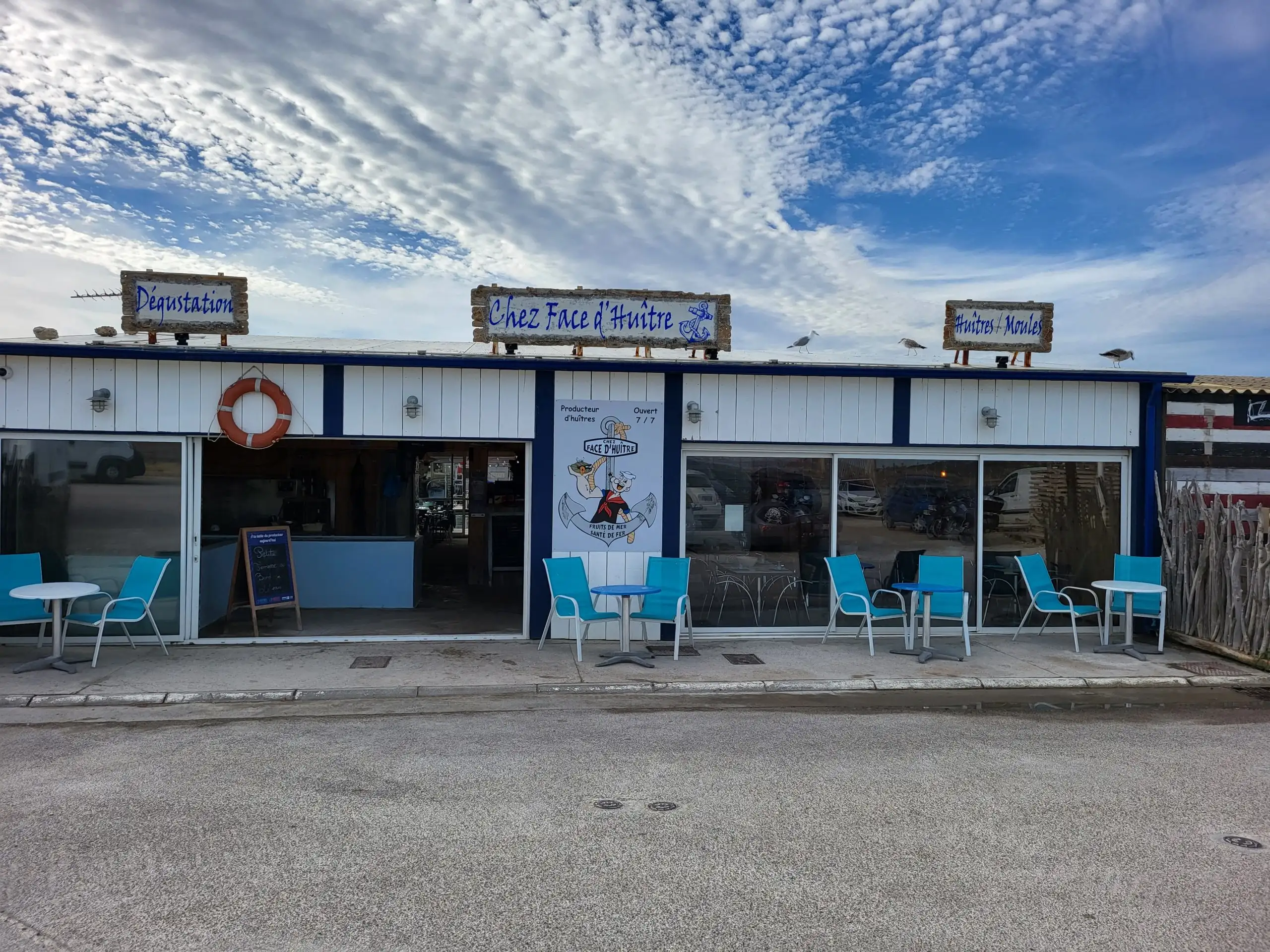 Chez face d'huître à Leucate