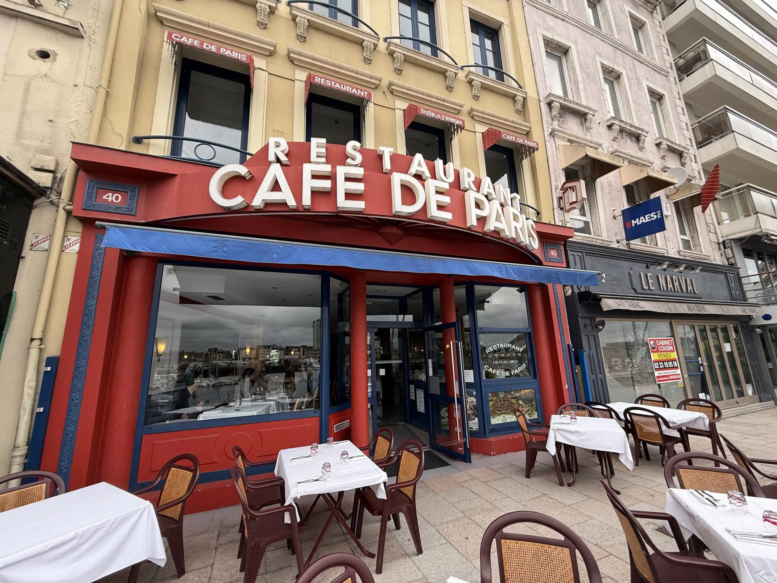Restaurant Café de Paris à Cherbourg-en-Cotentin