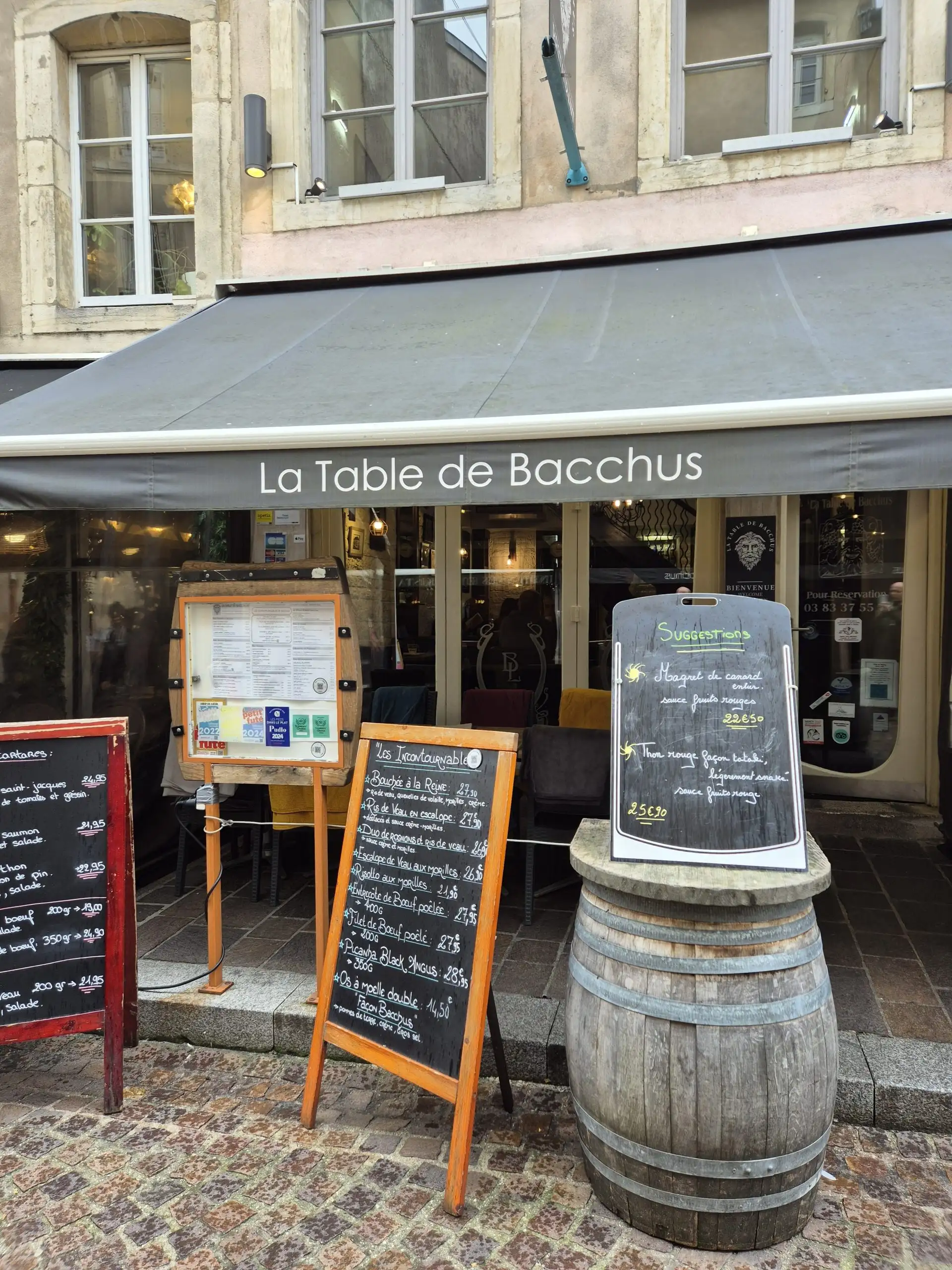 La Table de Bacchus à Nancy