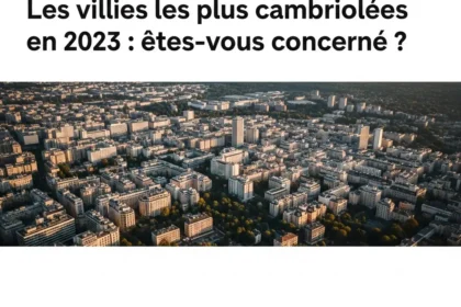 Les villes les plus cambriolées en 2023 : êtes-vous concerné ?
