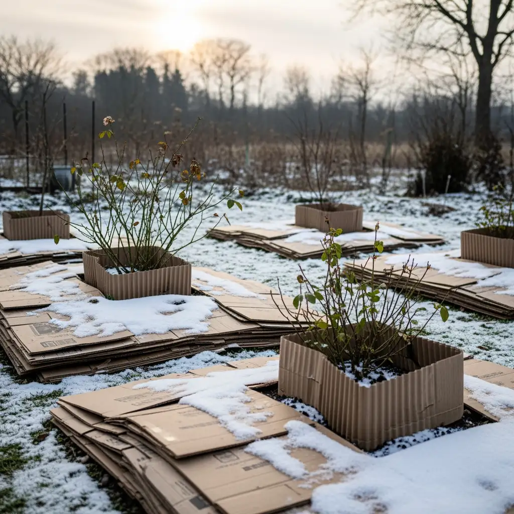Le Carton Ondulé : Votre Allié Inattendu pour un Jardin Protégé cet Hiver