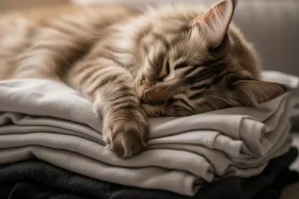 Pourquoi votre chat dort-il sur vos vêtements ? Décryptage d’un comportement affectueux
