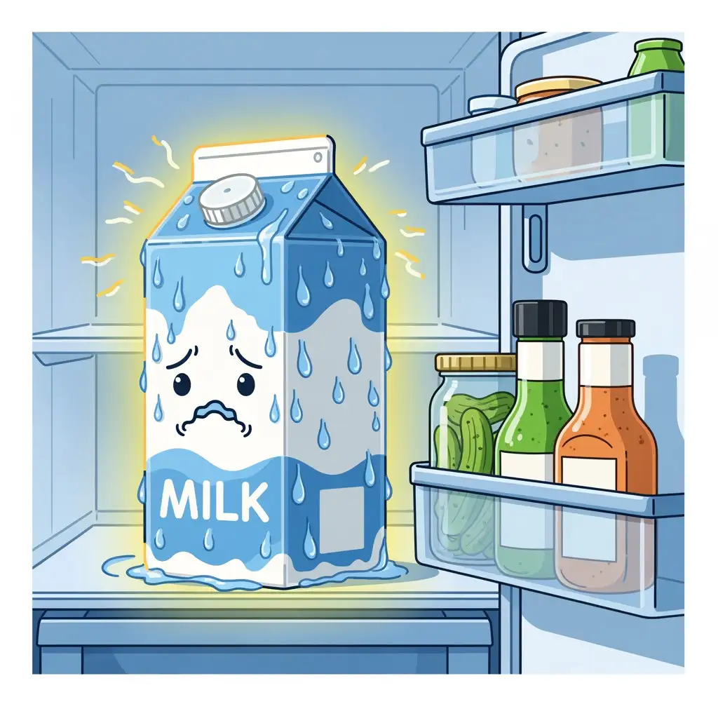 Le lait et la porte du réfrigérateur : une association à éviter pour sa fraîcheur