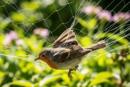 Les filets anti-oiseaux : un danger insoupçonné pour la faune de nos jardins
