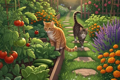 Chats et Potager : Astuces pour une Coexistence Harmonieuse et un Jardin Protégé