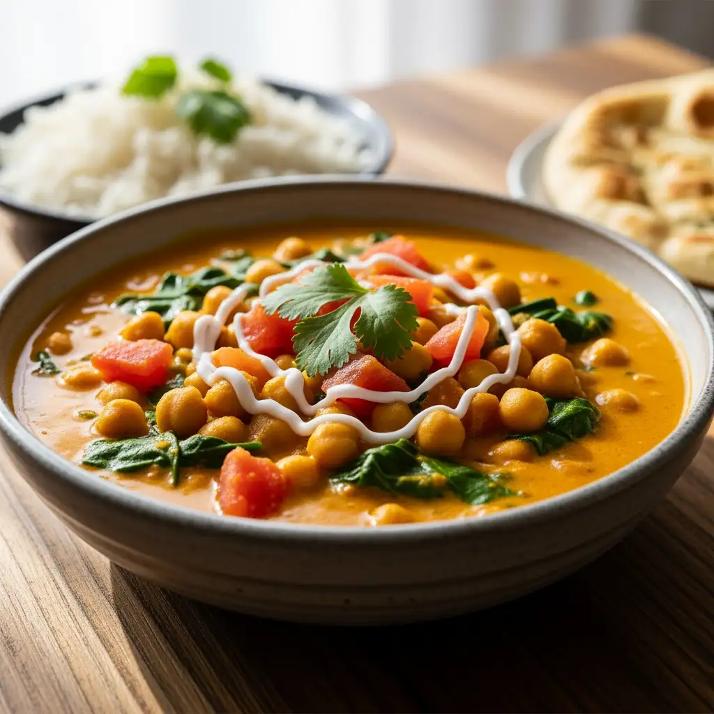 Curry de Pois Chiches Crémeux : L’Évasion Gourmande en Un Clin d’Œil
