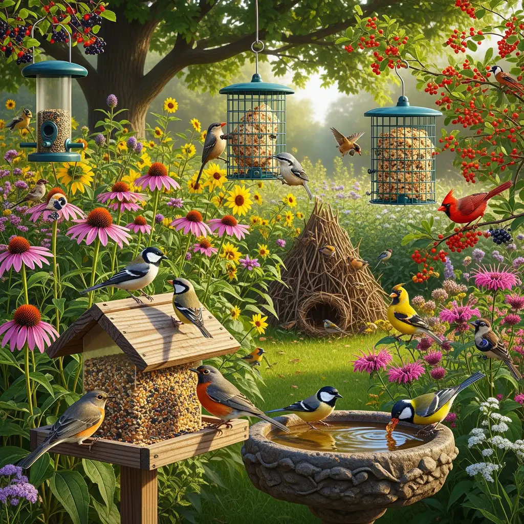 Aider les oiseaux du jardin : gestes simples pour des convives ailés