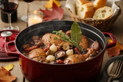 Le Coq au Vin : L’Essence de l’Automne dans Votre Assiette