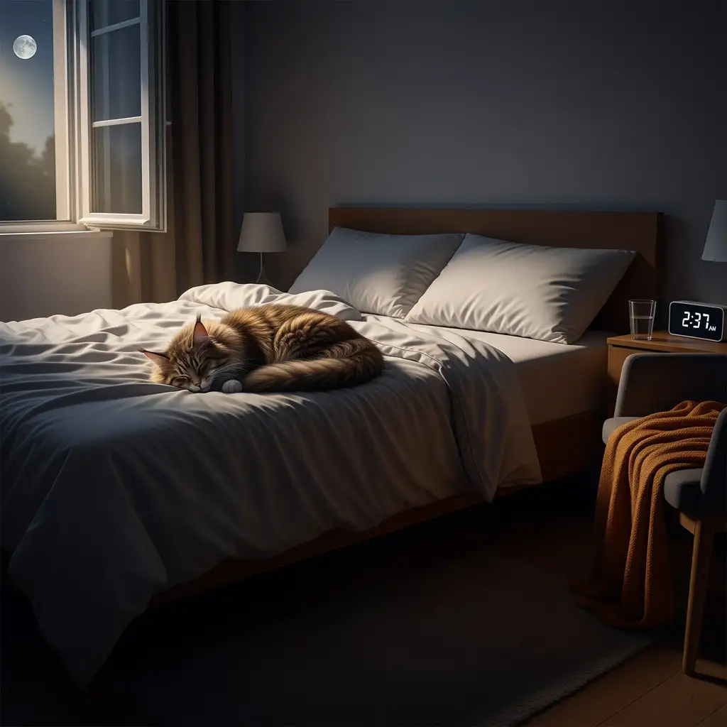 Nuits Paisibles : Gérer la Cohabitation Nocturne avec Votre Chat